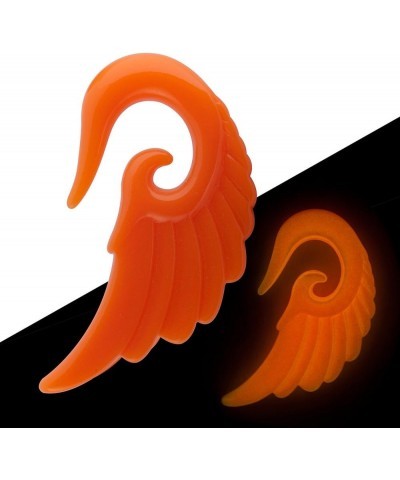 Acrylic Angel Wings Glow in the Dark Pink Earplugs Size 0G Glow in the Dark Orange $7.40 Body Jewelry