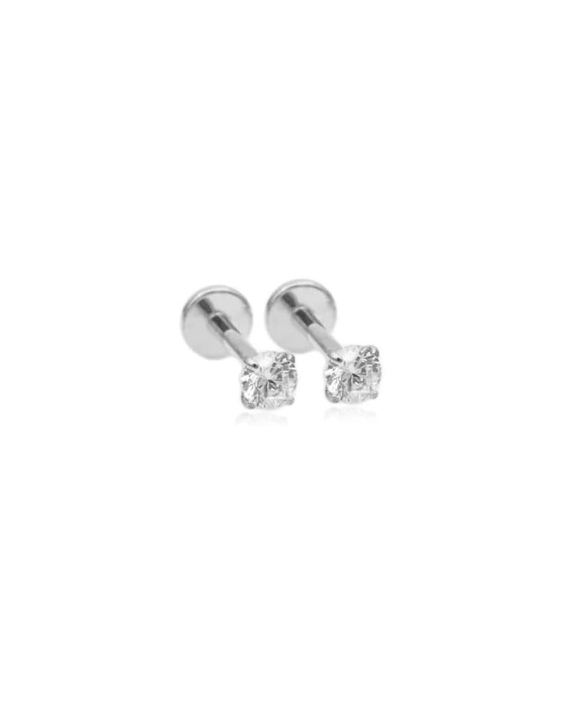 Crystal Sleeper Earrings Silver $15.30 Earrings