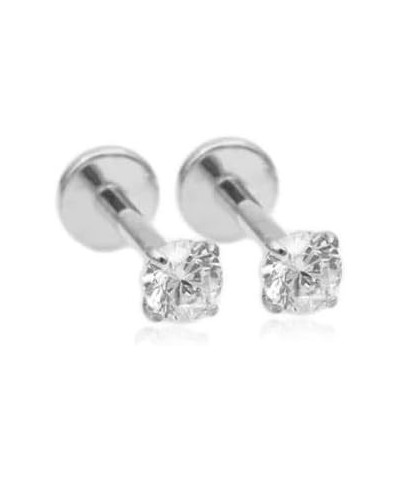 Crystal Sleeper Earrings Silver $15.30 Earrings