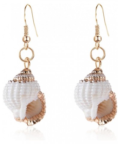 Tropical Beach Sea Jewelry Casual Natural Seashell Conch Drop Dangle Earrings for Women and Girls Boho A $7.01 Earrings