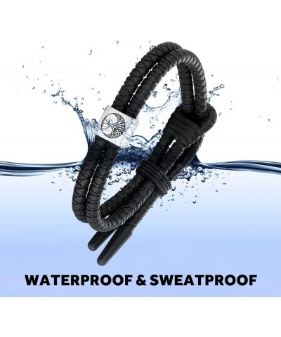 Silicone Cross Rope Bracelets for Men Women, Adjustable Waterproof Men's Rubber Sport Band Bracelet Jewelry Gifts for Teen Bo...