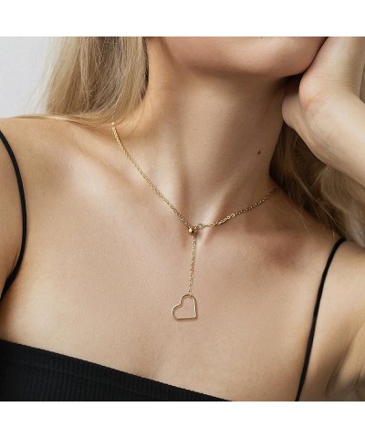 Heart Chain Necklace for Women,Trendy Mother Daughter Necklace Gold,14K Gold Plated Cubic Zirconia Mommy necklace,initial hea...