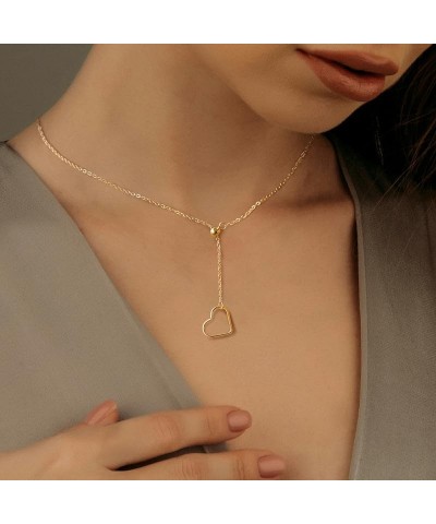 Heart Chain Necklace for Women,Trendy Mother Daughter Necklace Gold,14K Gold Plated Cubic Zirconia Mommy necklace,initial hea...