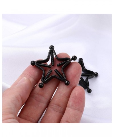 Sexy Body Piercing Rings Adjustable Surgical Steel Non-Pierced Nipple Shields Rings Screw Clip on Body Jewelry Black One Size...