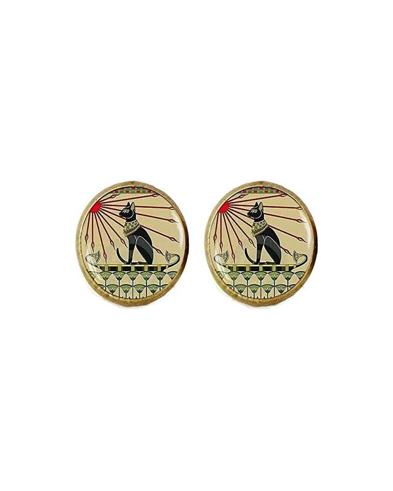 Egyptian Cat Jewelry, Art Nouveau cat Jewelry, Goddess Bastet Earring,Egypt Cat Jewelry $6.74 Earrings