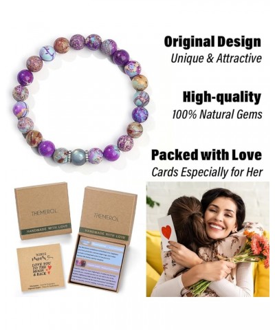 Natural Gemstone Bracelet Gifts for Daughter Mom Sister Niece Aunt Wife Girlfriend Grandma Bonus Mom $11.79 Bracelets