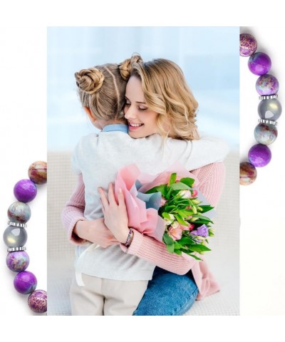 Natural Gemstone Bracelet Gifts for Daughter Mom Sister Niece Aunt Wife Girlfriend Grandma Bonus Mom $11.79 Bracelets