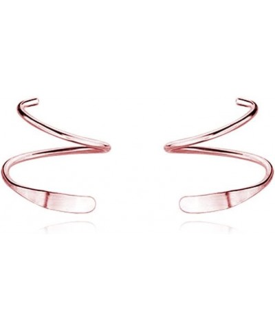925 Sterling Silver Minimalist Crawler Earrings Wrap Cuff Earrings For Women Teen C-Rose $8.39 Earrings