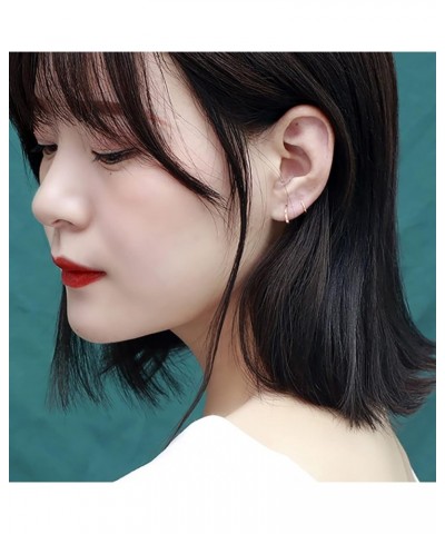 925 Sterling Silver Minimalist Crawler Earrings Wrap Cuff Earrings For Women Teen C-Rose $8.39 Earrings