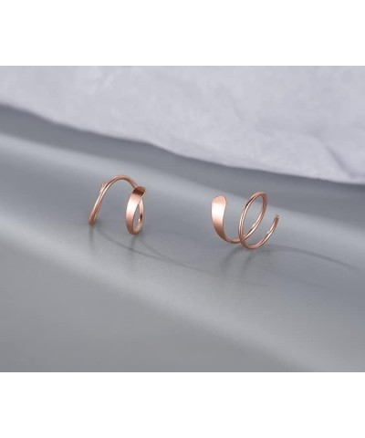 925 Sterling Silver Minimalist Crawler Earrings Wrap Cuff Earrings For Women Teen C-Rose $8.39 Earrings