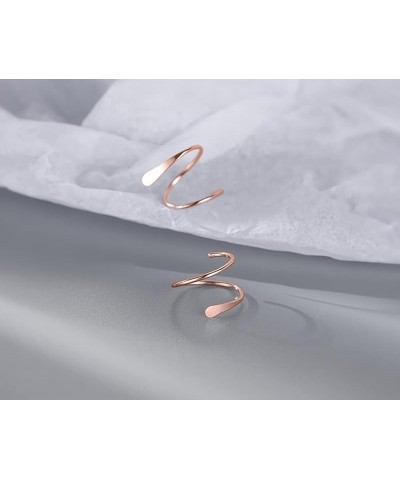 925 Sterling Silver Minimalist Crawler Earrings Wrap Cuff Earrings For Women Teen C-Rose $8.39 Earrings