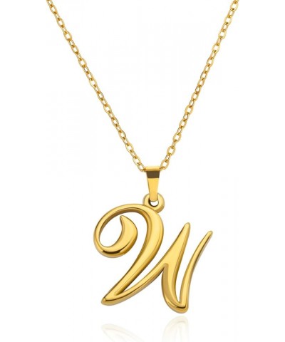 Gold Initial Necklaces for Women Girls, 18K Gold Plated Letter A-Z Pendant Necklace Unique Birthday Gift Initial W $8.54 Neck...