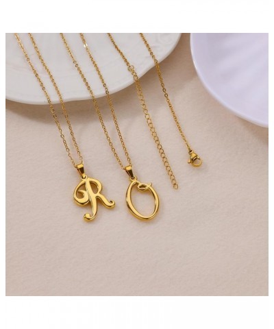 Gold Initial Necklaces for Women Girls, 18K Gold Plated Letter A-Z Pendant Necklace Unique Birthday Gift Initial W $8.54 Neck...