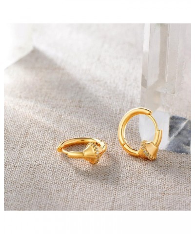 Gold Huggie Hoop Earrings 14K Gold Filled Dainty Small Simple Hypoallergenic Jewelry Gift for Women ED309 $9.35 Earrings