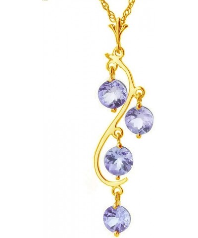 14k Yellow, White, Rose Gold Natural Tanzanite Drop Pendant Necklace Yellow Gold 14.0 Inches $219.56 Necklaces