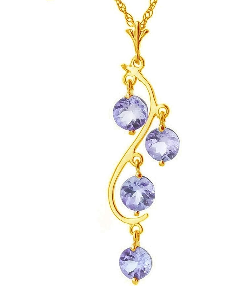 14k Yellow, White, Rose Gold Natural Tanzanite Drop Pendant Necklace Yellow Gold 14.0 Inches $219.56 Necklaces