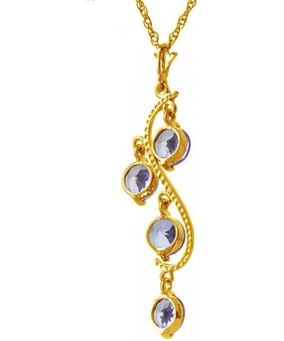 14k Yellow, White, Rose Gold Natural Tanzanite Drop Pendant Necklace Yellow Gold 14.0 Inches $219.56 Necklaces