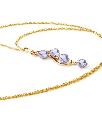 14k Yellow, White, Rose Gold Natural Tanzanite Drop Pendant Necklace Yellow Gold 14.0 Inches $219.56 Necklaces