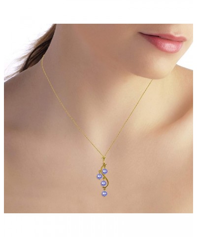 14k Yellow, White, Rose Gold Natural Tanzanite Drop Pendant Necklace Yellow Gold 14.0 Inches $219.56 Necklaces