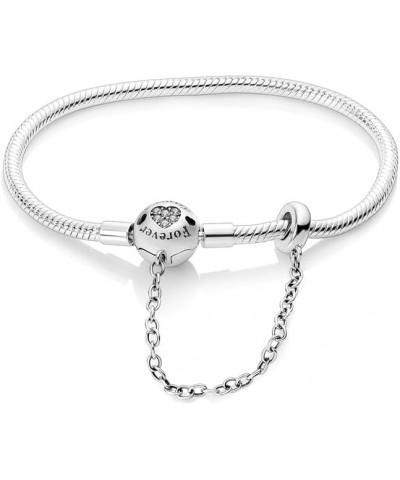 VTI 925 Sterling Silver Sparkling Snake Bracelet Charm Beads DIY Women Design KTB008 19cm $12.50 Bracelets
