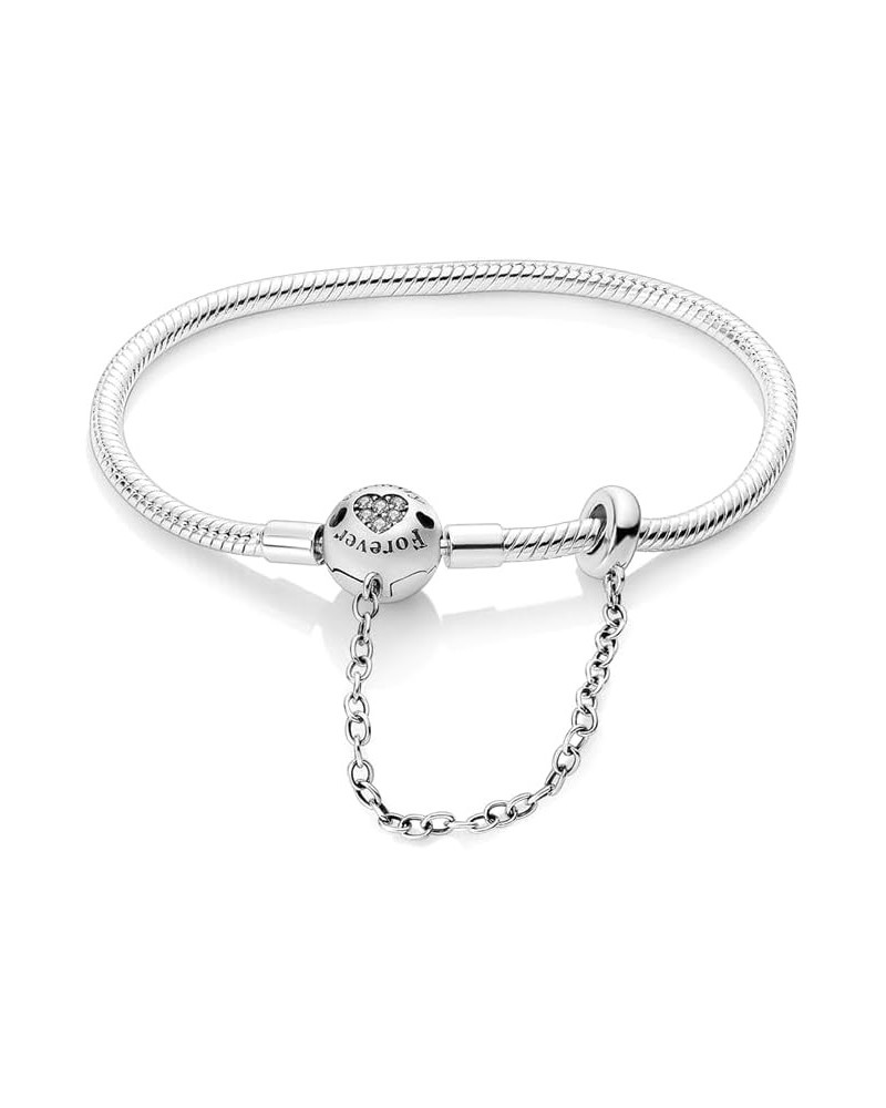 VTI 925 Sterling Silver Sparkling Snake Bracelet Charm Beads DIY Women Design KTB008 19cm $12.50 Bracelets