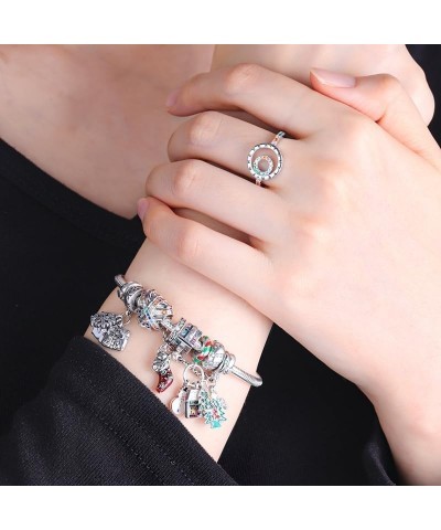 VTI 925 Sterling Silver Sparkling Snake Bracelet Charm Beads DIY Women Design KTB008 19cm $12.50 Bracelets