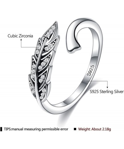 Simple Promise Rings, 925 Silver Ring Women Fashion Mid Finger Rings for Women Airplane Heart-Shaped Adjustable for Couple St...