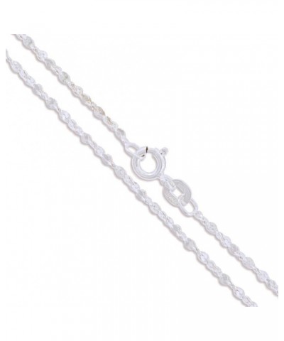 Sterling Silver Serpentine Twist Rope Chain 1.5mm Solid 925 Italy Necklace $9.89 Necklaces