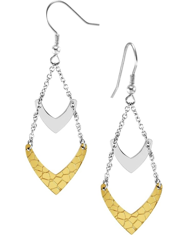 Stainless Steel Drop Dangle Chandelier Earrings for Women & Girls Silver / Gold $9.50 Earrings