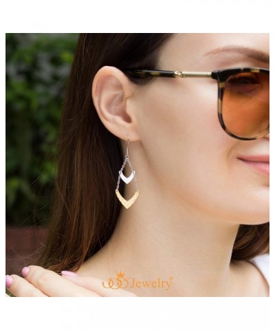 Stainless Steel Drop Dangle Chandelier Earrings for Women & Girls Silver / Gold $9.50 Earrings