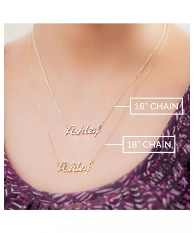 14K Fairy Name Necklace by JEWLR 18.0 Inches Yellow Gold $89.60 Necklaces