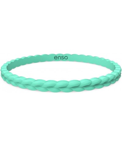 Enso Silicone Bracelet – Weave Stackable Bracelet - Hypoallergenic Rubber Wristband – Comfortable Flexible Band for Active Li...