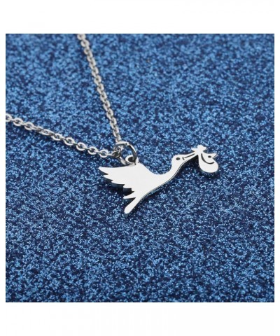 Cute Stork Bird Pendant Necklace Stork Bird Flying Necklace Bird Jewelry Stork Lover Gift Stork Bird Necklace $10.15 Necklaces