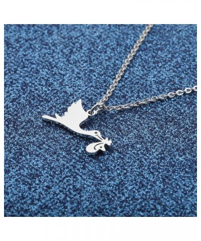 Cute Stork Bird Pendant Necklace Stork Bird Flying Necklace Bird Jewelry Stork Lover Gift Stork Bird Necklace $10.15 Necklaces