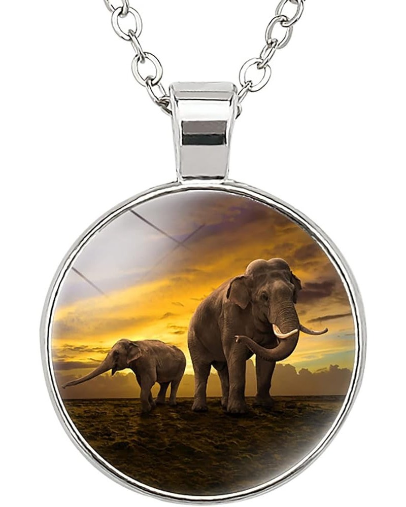 Elephant Necklace Gifts For Women - Cute Bangle Necklaces Jewelry For Women, The Best Gifts For Women Brown $8.85 Necklaces