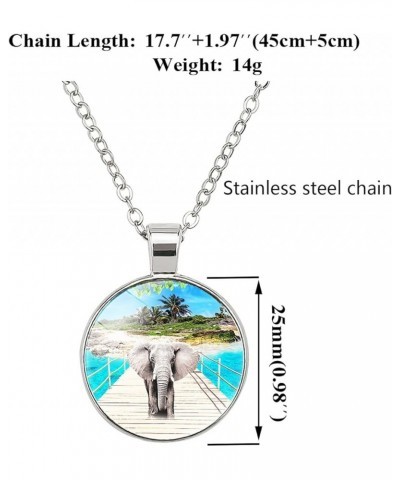 Elephant Necklace Gifts For Women - Cute Bangle Necklaces Jewelry For Women, The Best Gifts For Women Brown $8.85 Necklaces