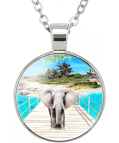 Elephant Necklace Gifts For Women - Cute Bangle Necklaces Jewelry For Women, The Best Gifts For Women Brown $8.85 Necklaces