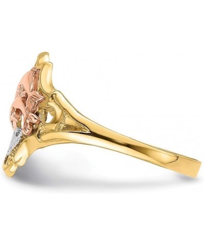 Solid 14k Yellow and Rose Gold Double Dolphin Ring Band $100.08 Others