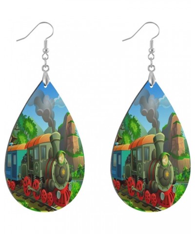 Fashion Copper Plated Silver Earring MDF Wood Drop/Leaf Lightweight Earrings Multi 35 $6.71 Earrings