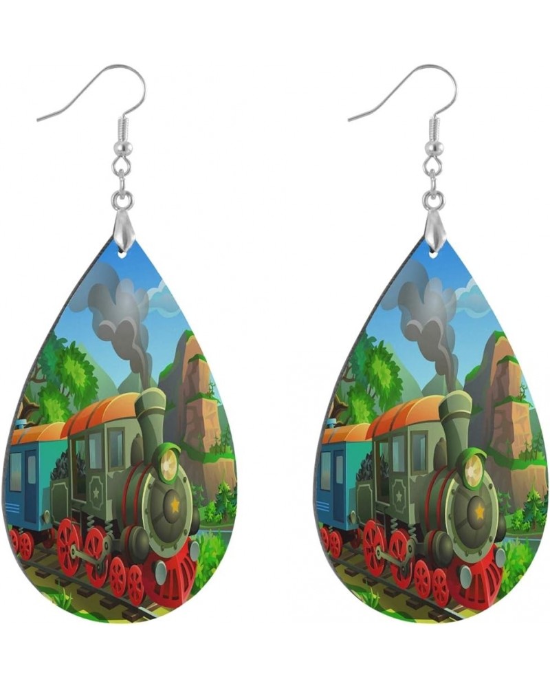 Fashion Copper Plated Silver Earring MDF Wood Drop/Leaf Lightweight Earrings Multi 35 $6.71 Earrings