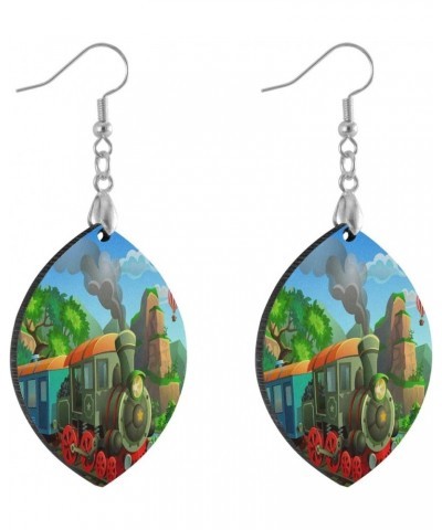 Fashion Copper Plated Silver Earring MDF Wood Drop/Leaf Lightweight Earrings Multi 35 $6.71 Earrings