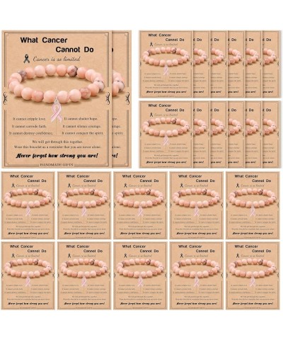 12 24 Pcs Breast Cancer Awareness Bracelet Gifts for Women Inspirational Breast Cancer Bracelets Bulk, Survivor Motivational ...