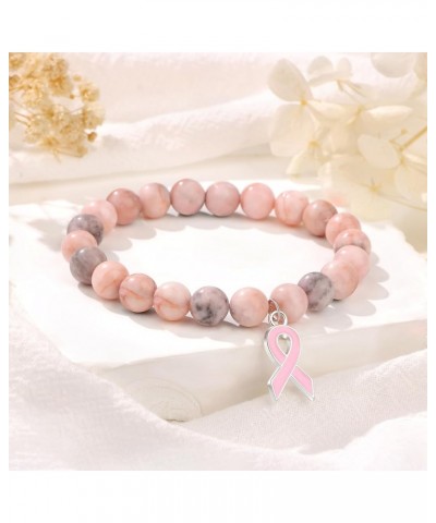 12 24 Pcs Breast Cancer Awareness Bracelet Gifts for Women Inspirational Breast Cancer Bracelets Bulk, Survivor Motivational ...