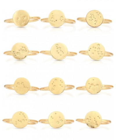 Zodiac Sign Ring Gift Constellation Gifts for Women and Teen Girls, 14K Gold-Dipped Star Sign Ring, One Size Scorpio $11.26 R...