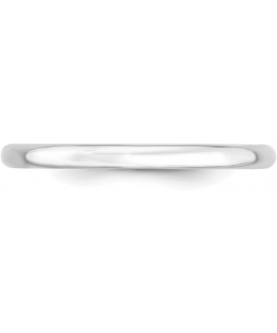 Solid 14k White Gold 2 mm Comfort Fit Lightweight Wedding Band Ring $111.37 Rings