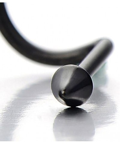 Spike Stainless Steel Screw Nose Rings Studs Body Jewelry Piercing A-Metal Color: Black $8.09 Body Jewelry