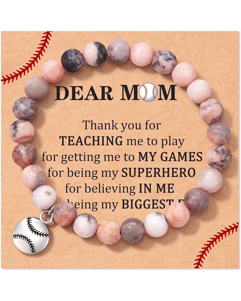 Baseball/Soccer/Basketball/Hockey/Golf/Football Bracelet Gifts for Boys Men A-Baseball Mom from Son $11.78 Bracelets