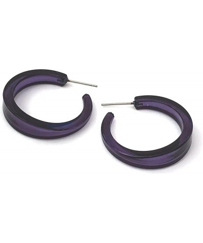 Lola Hoop Earrings, Hypoallergenic Hoop Earrings for Women, Made With Surgical Steel & Lucite, Lightweight & Comfortable, Han...