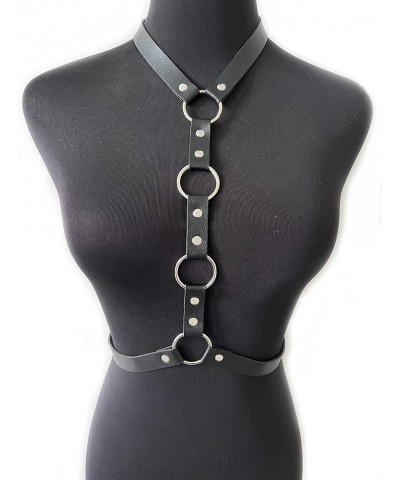 Black Leather Body Chain Punk Belly Waist Chain Sexy Layered Belt Gothic Strappy Rave Night Club Party Body Accessory Jewelry...