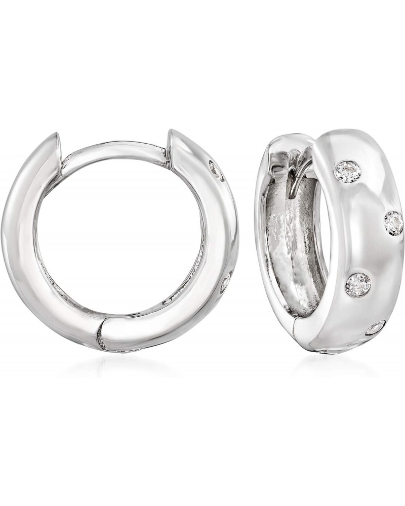 0.18 ct. t.w. CZ Hoop Earrings in Sterling Silver $22.70 Earrings